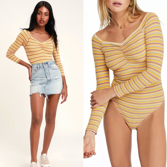 Free People Tops - ɴᴡᴏᴛ ғʀᴇᴇ ᴘᴇᴏᴘʟᴇ sᴛʀɪᴘᴇᴅ ᴛʜᴏɴɢ ʙᴏᴅʏsᴜɪᴛ